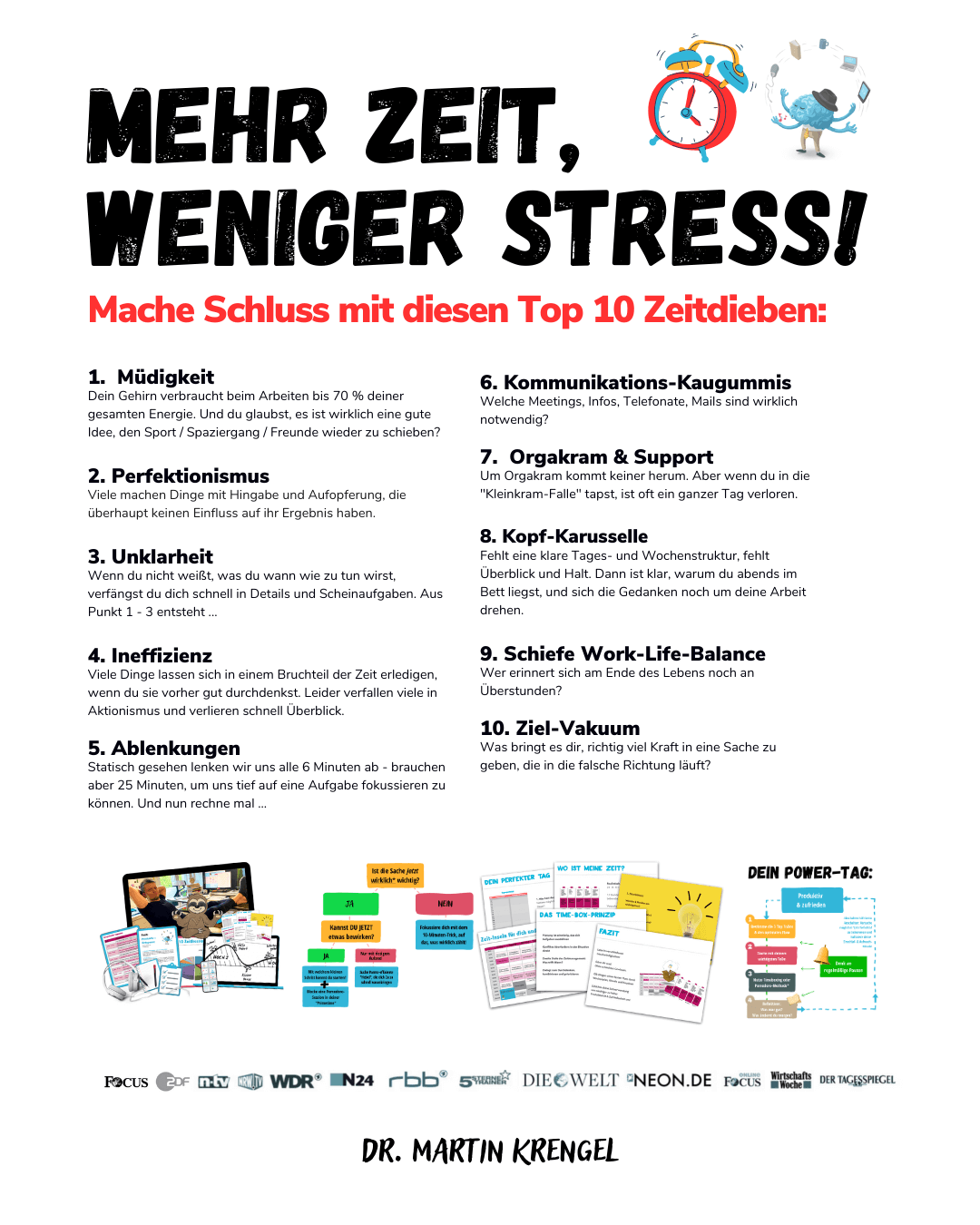 Die 10 größten Zeitdiebe und Zeitfresser - Top 10 - Zeitmanagement Methoden